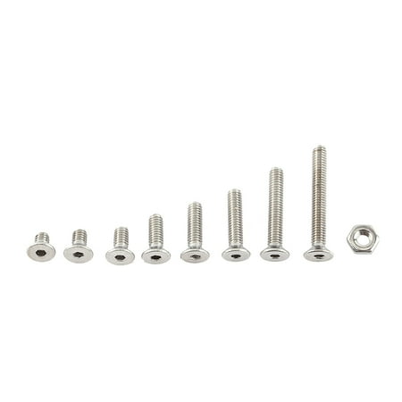 M2.5 A2 Stainless Steel Hex Socket Screws Bolt With Hex Nuts Assortted Set(Flat head)
M2.5 A2 Stainless Steel Hex Socket Screws Bolt With Hex Nuts Assortted Set(Flat head)