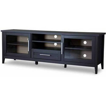 Baxton Studio Espresso 1-Drawer TV Stand for TVs up to 70;