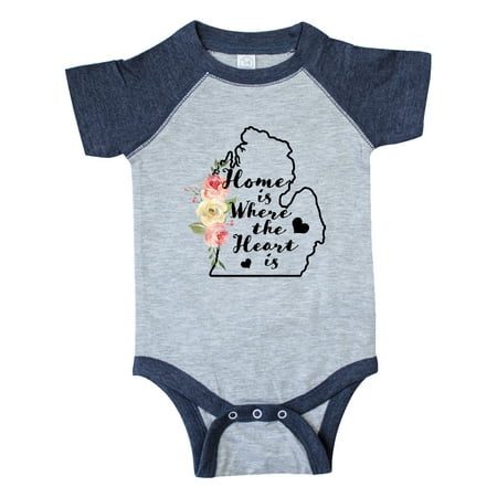 Inktastic Michigan Home is Where the Heart is with Watercolor Floral Gift Baby Boy or Baby Girl Bodysuit 
Inktastic Michigan Home is Where the Heart is with Watercolor Floral Gift Baby Boy or Baby Girl Bodysuit