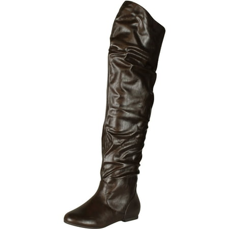 Twin Tigers Women Vickie Hi PU Boots Brown PU 9