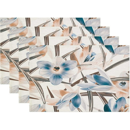 SPXUBZ Placemats Beige Blue Brown Abstract Floral Watercolor 18x12 Inch Placemats for Family Table Holiday Decor Placemat Set of 4
SPXUBZ Placemats Beige Blue Brown Abstract Floral Watercolor 18x12 Inch Placemats for Family Table Holiday Decor Placemat Set of 4