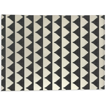 Lash Black and White Kitchen Mat by Kavka Designs