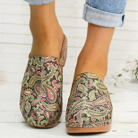 Aayomet Women s Slippers On Floral Vintage Printed Squared Ladies Slip Fashion Sandals Toe Shoes Womens Women s slipper Green 11
Aayomet Women s Slippers On Floral Vintage Printed Squared Ladies Slip Fashion Sandals Toe Shoes Womens Women s slipper Green 11