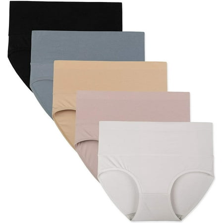 INNERSY Womens Underwear Cotton Briefs High Waisted Postpartum Panties 5 Pack (L Neutral Assorted)
INNERSY Womens Underwear Cotton Briefs High Waisted Postpartum Panties 5 Pack (L Neutral Assorted)