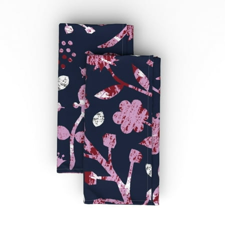Linen Cotton Canvas Dinner Napkins (Set of 2) - Navy Floral Lavender Color Modern Print Cloth Dinner Napkins by Spoonflower
Linen Cotton Canvas Dinner Napkins (Set of 2) - Navy Floral Lavender Color Modern Print Cloth Dinner Napkins by Spoonflower