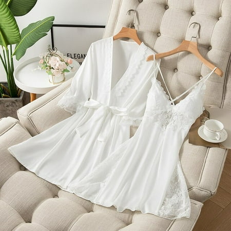 DanceeMangoo Sexy Robes Suit Summer Women Nightgown Sets 2 Pieces Nightdress Bathrobe with Chest Pad Female Satin Kimono Bath Gown Sleepwea
DanceeMangoo Sexy Robes Suit Summer Women Nightgown Sets 2 Pieces Nightdress Bathrobe with Chest Pad Female Satin Kimono Bath Gown Sleepwea