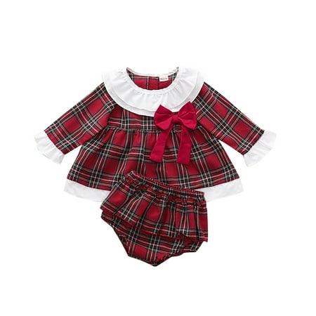 KIMI BEAR Newborn Baby Girls Outfits 6 Months Newborn Girls Fall Winter Clothes 12 Months Girls Stylish Christmas Style Long Sleeve Plaid Top Shorts 2PCs Set Red
KIMI BEAR Newborn Baby Girls Outfits 6 Months Newborn Girls Fall Winter Clothes 12 Months Girls Stylish Christmas Style Long Sleeve Plaid Top Shorts 2PCs Set Red