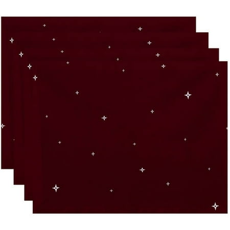 Simply Daisy 18 x 14 Shining Stars Holiday Geometric Print Placemat