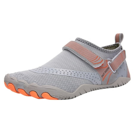 Follure Men s Fashion Casual Shoes Casual Men Womens Flats Water Shoes Pool Beach Swim Slip-On Creek Diving Shoes Gray 41