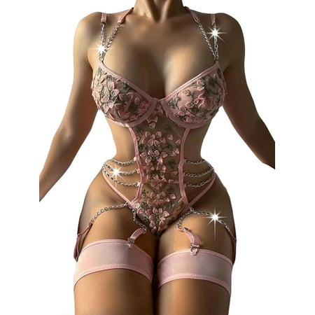 Julycc Womens Bridal Floral Lace Sleepwear Strappy G-string Underwear Babydoll Bodysuit Lingerie
Julycc Womens Bridal Floral Lace Sleepwear Strappy G-string Underwear Babydoll Bodysuit Lingerie
