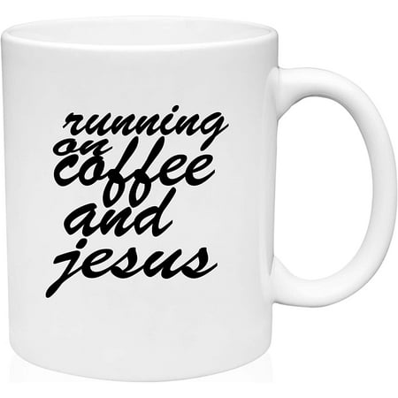 Coffee Mug Running on Coffee and Jesus Cardio Caffeine White Coffee Mug Funny Gift Cup
Coffee Mug Running on Coffee and Jesus Cardio Caffeine White Coffee Mug Funny Gift Cup
