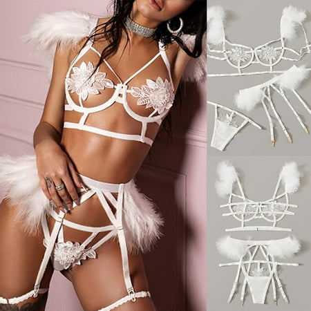 KUNPENG Sexy Exquisite Mesh Lingerie Bra+Garter+Briefs Set Babydoll Cut-Out Sleepwear Valentine s Nightgown Pajamas White / M
KUNPENG Sexy Exquisite Mesh Lingerie Bra+Garter+Briefs Set Babydoll Cut-Out Sleepwear Valentine s Nightgown Pajamas White / M