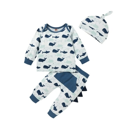 Calsunbaby Toddler Baby Boys Cartoon Animal Print Long Sleeve Tops+ Long Pants+ Hat 3pcs Outfits Set Blue 12-18 Months
Calsunbaby Toddler Baby Boys Cartoon Animal Print Long Sleeve Tops+ Long Pants+ Hat 3pcs Outfits Set Blue 12-18 Months