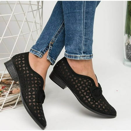 Summer New Personality Casual Hollow Bow Women s Hole Single Shoes