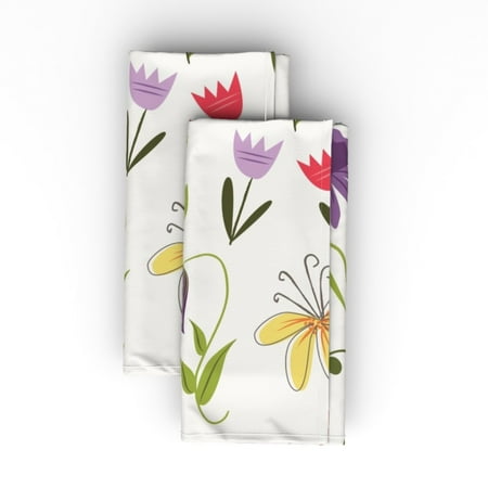Linen Cotton Canvas Dinner Napkins (Set of 2) - Spring Floral Flowers Tulips Botanical Garden Kitchen Girly Simple Print Cloth Dinner Napkins by Spoonflower
Linen Cotton Canvas Dinner Napkins (Set of 2) - Spring Floral Flowers Tulips Botanical Garden Kitchen Girly Simple Print Cloth Dinner Napkins by Spoonflower