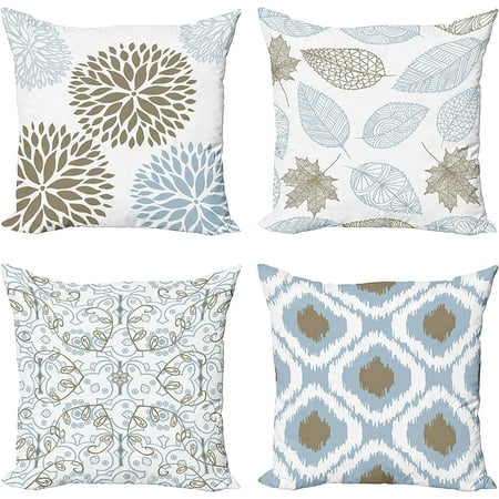 Vintage Throw Pillow Cushion Case Pack of 4 Bohemian Ornamental Leaves Dahlia Pattern Geometric Art Curlicue Motif Modern Accent Double-Sided Digital Printing 20 Blue Grey and Cocoa
Vintage Throw Pillow Cushion Case Pack of 4 Bohemian Ornamental Leaves Dahlia Pattern Geometric Art Curlicue Motif Modern Accent Double-Sided Digital Printing 20 Blue Grey and Cocoa