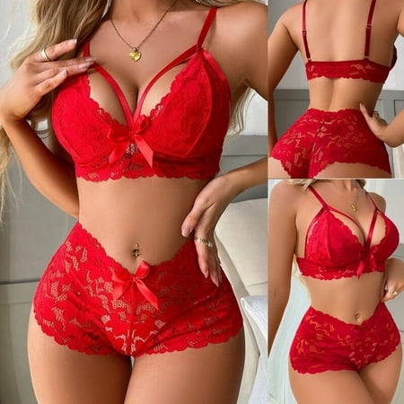 WGOUP Women s Fashion Sexy Lace Two-Piece Suit Solid Color Wireless Bra Underwear Panties Red(Buy 2 Get 1 Free)
WGOUP Women s Fashion Sexy Lace Two-Piece Suit Solid Color Wireless Bra Underwear Panties Red(Buy 2 Get 1 Free)