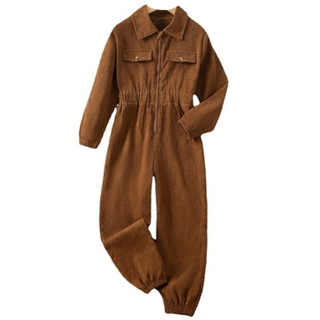 Glookwis Girls Zipper One-Piece Pants Casual Jumpsuit Loose Cute Romper Baggy Solid Color Bodysuit Brown 160cm
Glookwis Girls Zipper One-Piece Pants Casual Jumpsuit Loose Cute Romper Baggy Solid Color Bodysuit Brown 160cm
