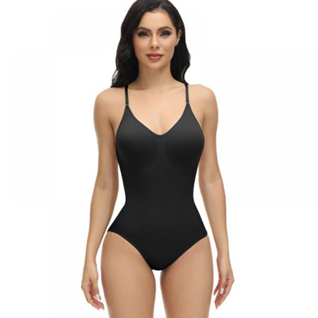 Xmarks Bodysuit Tummy Control Thong Shapewear Slimming Backless Body Shaper Deep V Neck Shaper Black M
Xmarks Bodysuit Tummy Control Thong Shapewear Slimming Backless Body Shaper Deep V Neck Shaper Black M