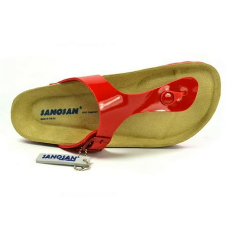 Sanosan Womens Geneve Lacquered Leather Sandals