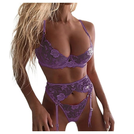 Womens Lingerie Push Up Fashion Lace Underwear Sleepwear Steel Ring Pajamas Garter Bra and Panty Sets for Women Comfy Purple S
Womens Lingerie Push Up Fashion Lace Underwear Sleepwear Steel Ring Pajamas Garter Bra and Panty Sets for Women Comfy Purple S