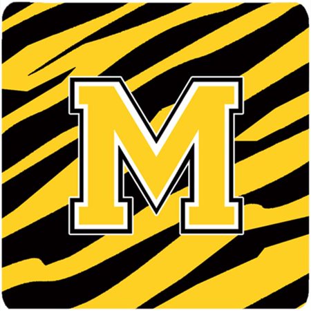Monogram - Tiger Stripe - Black Gold Foam Coasters Initial Letter M - Set 4 3.5 x 3.5 In.
Monogram - Tiger Stripe - Black Gold Foam Coasters Initial Letter M - Set 4 3.5 x 3.5 In.