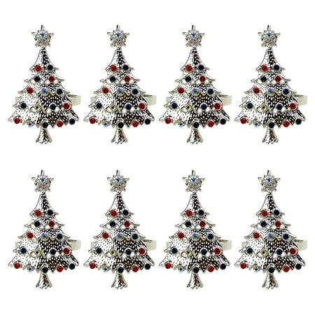 Christmas Tree Napkin Rings Set of 8 for Wedding Thanksgiving Day Family Gatherings Birthday Party (Silver)
Christmas Tree Napkin Rings Set of 8 for Wedding Thanksgiving Day Family Gatherings Birthday Party (Silver)