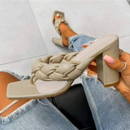 Yoslce Womans Shoes Women S Comfortable Vacation Chunky Heel Flip Flops Square For Women
Yoslce Womans Shoes Women S Comfortable Vacation Chunky Heel Flip Flops Square For Women