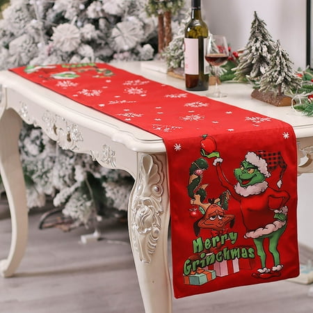 Yubatuo Linen Green Christmas Table Runner Merry Grinchmas Tablecloth Christmas Xmas Winter Holiday Home Kitchen Table Decorations 13x72 Inch
Yubatuo Linen Green Christmas Table Runner Merry Grinchmas Tablecloth Christmas Xmas Winter Holiday Home Kitchen Table Decorations 13x72 Inch