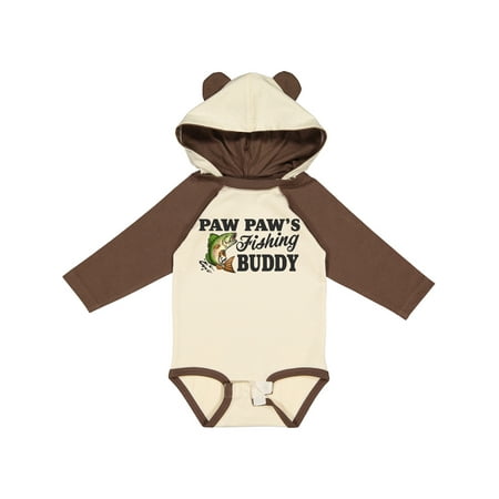 Inktastic Paw Paw s Fishing Buddy Gift Baby Boy Long Sleeve Bodysuit
