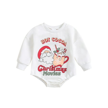 Suanret Baby Girls Christmas Romper Casual Long Sleeve Santa Hat Print Bodysuit Infant Jumpsuit White 12-18 Months
Suanret Baby Girls Christmas Romper Casual Long Sleeve Santa Hat Print Bodysuit Infant Jumpsuit White 12-18 Months
