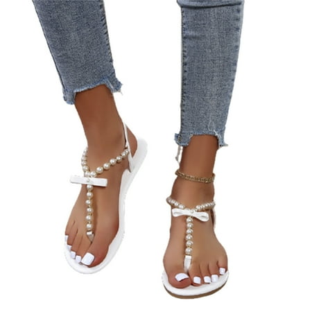 Women s Flat Artificial Pearl Sandals Slip-on Style Peep Toe Casual Shoes with TPR Sole Summer Beach Supply 39 White
Women s Flat Artificial Pearl Sandals Slip-on Style Peep Toe Casual Shoes with TPR Sole Summer Beach Supply 39 White
