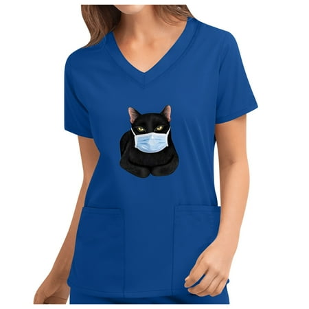 Alrise Dark Blue Summer Plus Size Scrubs Top for Women Fashion Print Short Sleeve T-Shirt V-Neck Pockets Workwear Blouse X-Large
Alrise Dark Blue Summer Plus Size Scrubs Top for Women Fashion Print Short Sleeve T-Shirt V-Neck Pockets Workwear Blouse X-Large