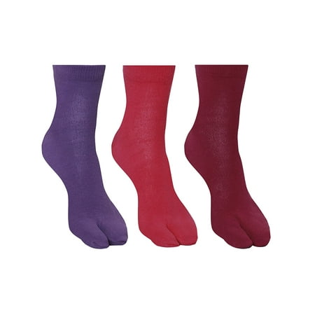 PG COUTURE Women Pack of 3 Plain Thumb Socks Regular Lengths Omber