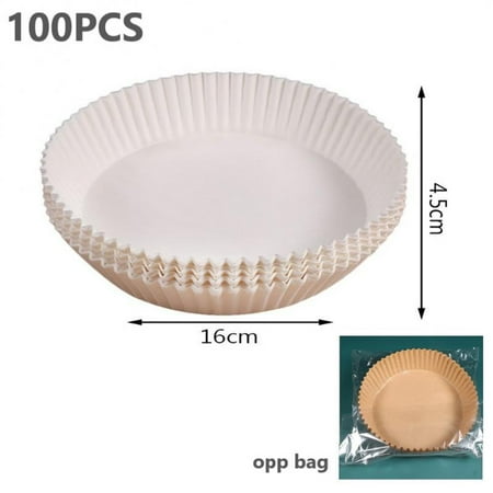 100/50PCS Paper Tray for Air Fryer Baking Silicone Oil Paper Tray Food Grade Greaseproof Oven Food B