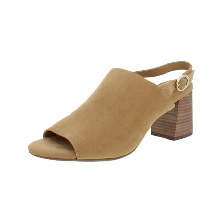 Anne Klein Womens Rella Faux Suede Slingback Heels