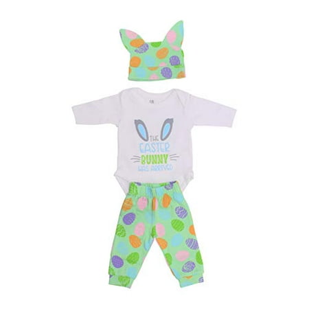 Unique Baby Boys Easter Bunny Has Arrived Egg Outfit with Cap (Newborn)