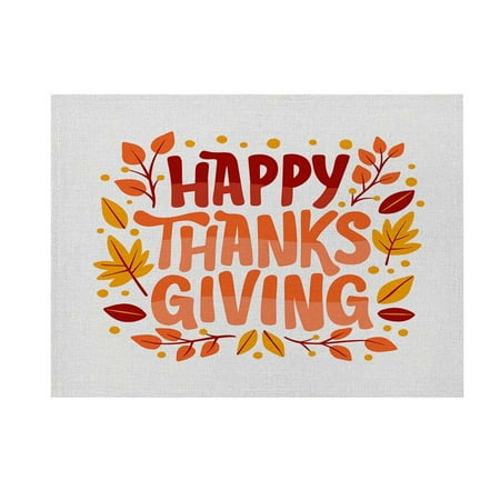 Xinqinghao Thanksgiving Pumpkin Turkey Maple Leaf Placemats Autumn Table Decoration C
Xinqinghao Thanksgiving Pumpkin Turkey Maple Leaf Placemats Autumn Table Decoration C