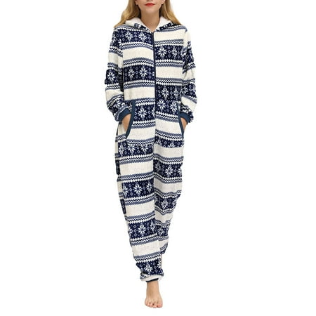 FeMereina Women s Christmas Hoodie One-piece Pajamas Hooded Jumpsuit with Zipper Romper Nightwear
FeMereina Women s Christmas Hoodie One-piece Pajamas Hooded Jumpsuit with Zipper Romper Nightwear