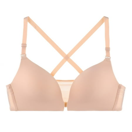 Wisremt Seamless Front Button Bra Girls Push Up Underwear Female Solid Color wire Free Bra
Wisremt Seamless Front Button Bra Girls Push Up Underwear Female Solid Color wire Free Bra