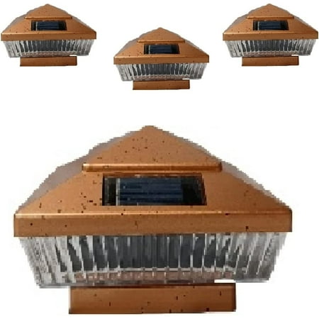 4 Pack Solar 5X5 Fence Post Cap Light with FIVE LED Bulbs COPPER Garden Square Shape Cap Light
4 Pack Solar 5X5 Fence Post Cap Light with FIVE LED Bulbs COPPER Garden Square Shape Cap Light