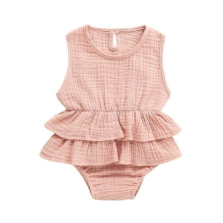 Bmnmsl Baby Girl Sleeveless Ruffle Romper Dress
Bmnmsl Baby Girl Sleeveless Ruffle Romper Dress