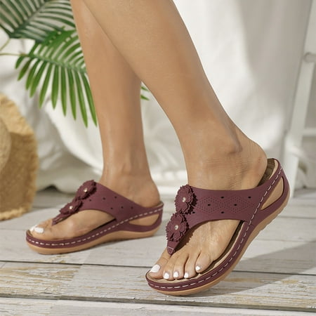 DAETIROS Sandals for Women- Leisure Comfortable Slippers Daily Womens Sandals Wine Size 7.5
DAETIROS Sandals for Women- Leisure Comfortable Slippers Daily Womens Sandals Wine Size 7.5