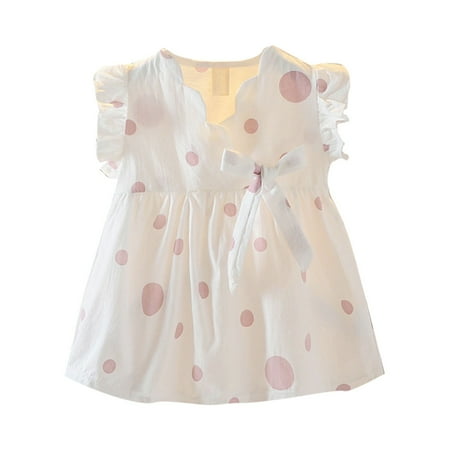 Summer New Cute Bowknot Small Flying Sleeve Girls Dress Fashion Polka Dot Princess Dress Party Dresses
Summer New Cute Bowknot Small Flying Sleeve Girls Dress Fashion Polka Dot Princess Dress Party Dresses