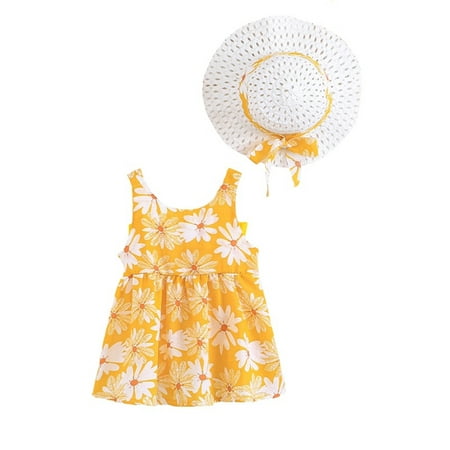 Summer Infant Toddler Baby Girls Dress Flower Print Ruffles Princess A-Line Dresses + Cap Outfits
Summer Infant Toddler Baby Girls Dress Flower Print Ruffles Princess A-Line Dresses + Cap Outfits