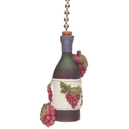 Wine Bottle Grapes Tuscany Kitchen Fan Light Pull