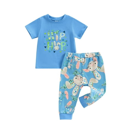 EYIIYE Toddler Girls Boys Easter Summer Outfits Letter Print Short Sleeve Round Neck T-Shirt + Rabbit Pattern Pants Set 1-5 Years
EYIIYE Toddler Girls Boys Easter Summer Outfits Letter Print Short Sleeve Round Neck T-Shirt + Rabbit Pattern Pants Set 1-5 Years