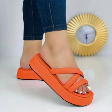 amlbb Platform Sandals Women Sloping Heel Slippers Thick Sole Straight Line Shoes Sloping Heel Sandals on Clearance
amlbb Platform Sandals Women Sloping Heel Slippers Thick Sole Straight Line Shoes Sloping Heel Sandals on Clearance