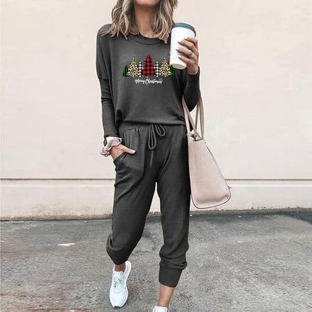 Cuoff Womens Suit Christmas Sweatsuits for Women Xmas Pajamas Sets Long Sleeve Top and Sweatpants Two Piece Tracksuit
Cuoff Womens Suit Christmas Sweatsuits for Women Xmas Pajamas Sets Long Sleeve Top and Sweatpants Two Piece Tracksuit
