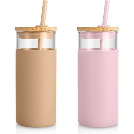 20oz Glass Tumbler Straw Silicone Protective Sleeve Bamboo Lid - BPA Free (Pink Amber)
20oz Glass Tumbler Straw Silicone Protective Sleeve Bamboo Lid - BPA Free (Pink Amber)